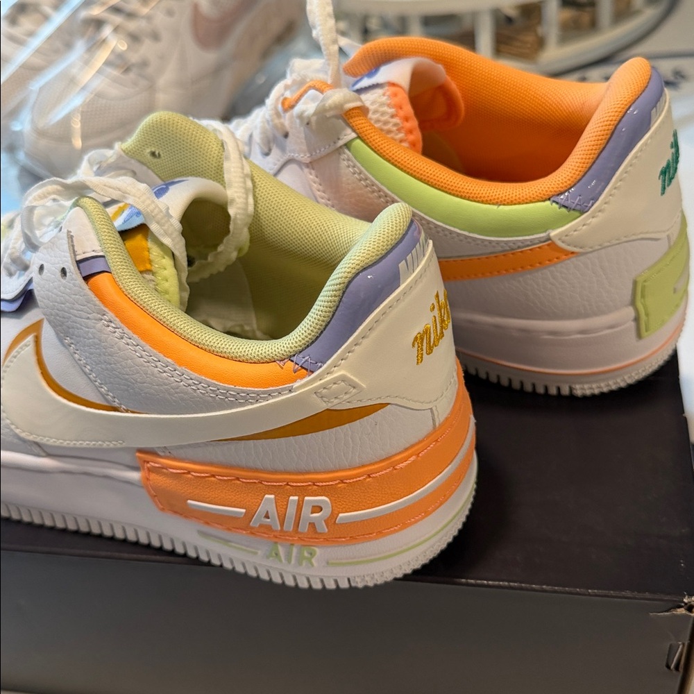 Nike Air Force 1 Shadow Low Sneakers White Multi-Color - Picture 4 of 7
